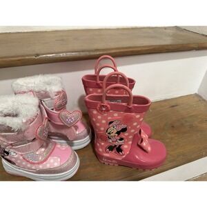 Minnie Mouse Rain And Snow Boots Size 5/6